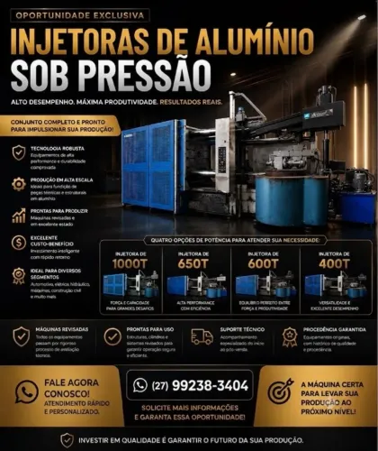 injetora de aluminio sob pressão