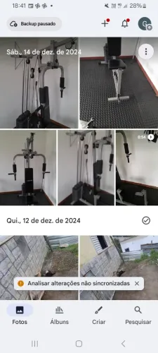 Estação de musculação 