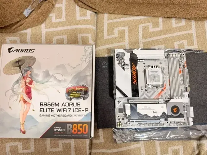 PLACA-MÃE B850M AORUS ELITE WIFI7 ICE-P (SOCKET AM5) - EDIÇÃO ESPECIAL