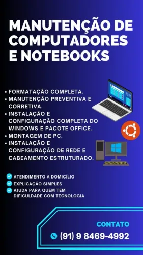 Manutenção de Computador, Notebook e Impressoras