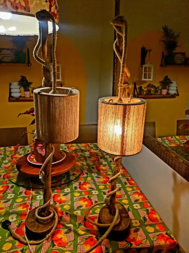 Luminária rustica