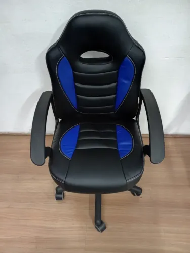Cadeira Gamer Infantil em Couro PU Azul
