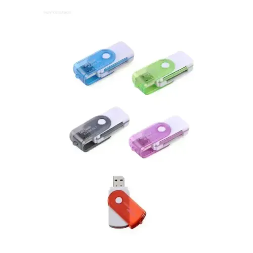 Leitor de cartão de memória USB 2.0 (até 480 Mbps) le SD, TF, miniSD, M2, MS, MMC, microSD