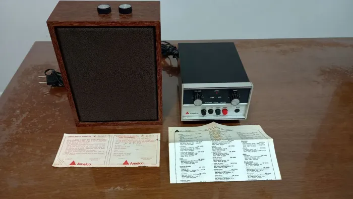 Amplivox Amelco PSF-100L com caixa acústica novos de 1986