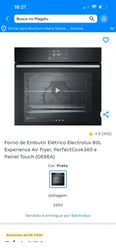 Forno de embutir