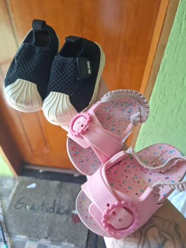 Combo Tênis e Chinelo Sandalia Infantil Bebê Menina