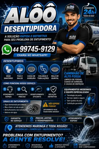 Desentupimento em geral desentupidora 74horas 