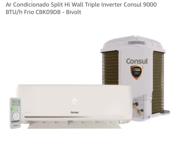 Ar condicionado 9000btus novo, embalado