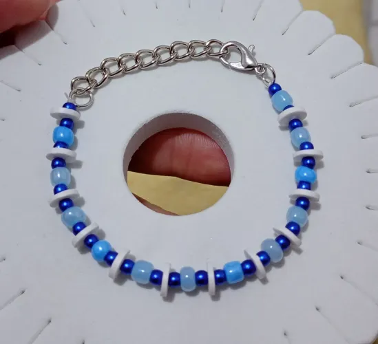 Pulseira artesanal com regulagem