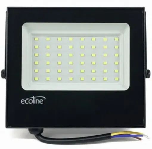 Kit 3 Refletor Led em Alumínio 50W Luz branca Fria 6500k ip65 Bivolt - Ecoline