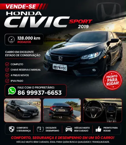 Honda Civic Sedan Sport 2.0 Flex 16V Aut.4p 2019