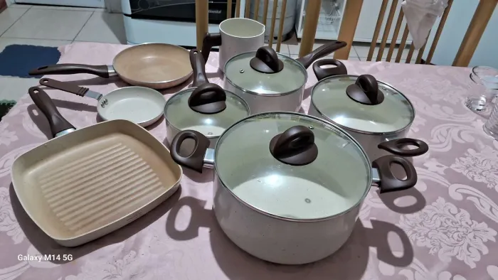 Jogo de panelas cerâmica brinox life