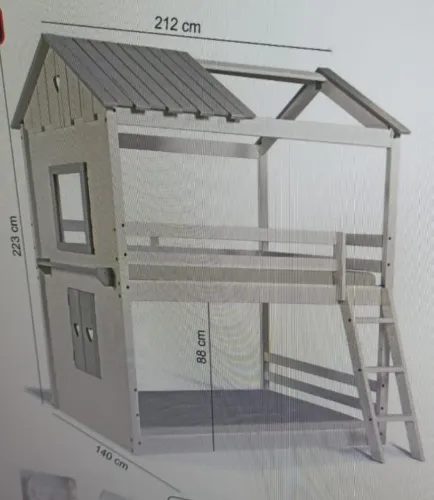 Cama beliche casinha infantil/solteiro