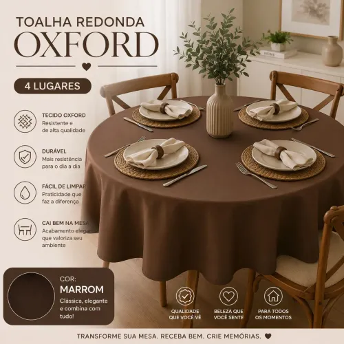 20 toalhas de mesa redonda oxford