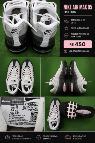 Nike Air Max 95 Pink Foam - Tam. 41