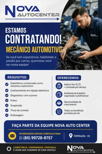 Vaga para Mecânico Automotivo
