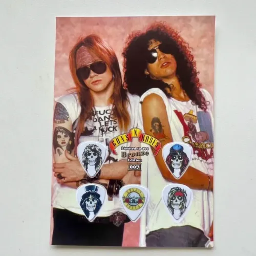 Guns N' Roses Display Com 5 Palhetas Importado Inglaterra