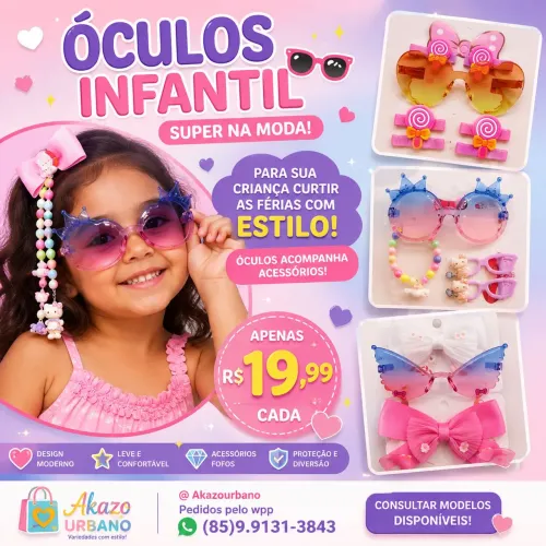 Acessórios infantis Óculos para as férias da criançada