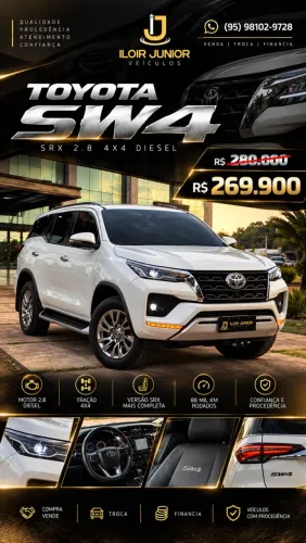 Toyota Hilux SW4 SRX 4X4 2.8 TDI 16V Dies. Aut. 2022
