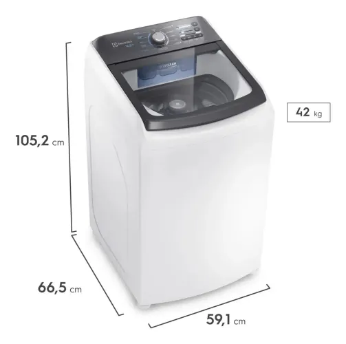 Máquina De Lavar Electrolux 14,5kg Efficient Jetclean Lee15 Branco