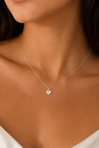 Colar Prata 925 Ponto de Luz Cristal/Lilás