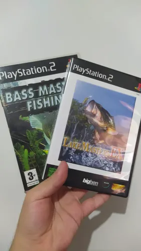 Jogos de Pesca PS2 Original Mídia Física - Lake Master Ex e Bass master Fishing Europeu