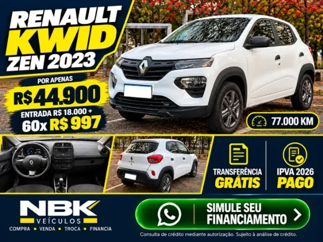 Renault Kwid Zen 1.0 Flex 12V 5P Mec. 2023