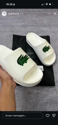 Chinelo Lacoste serve slide 2.0 Branco