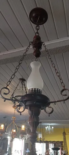 Par de lustre de madeira 