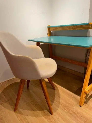 Kit Escrivaninha Muma + Poltrona TokStok  | Mesa Home Office 110x55 | Estudo e Trabalh