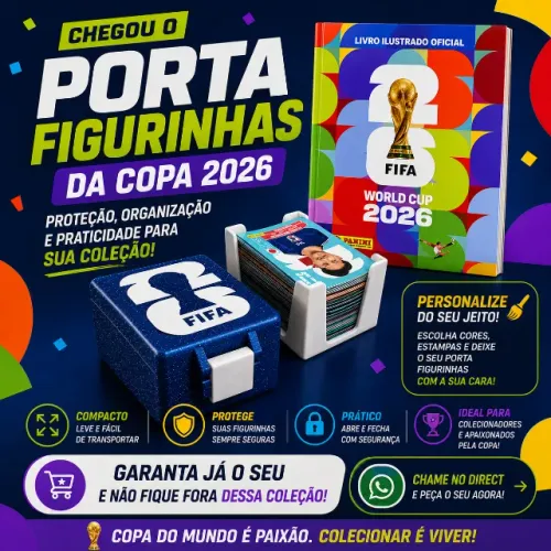 Caixa porta figurinhas da Copa