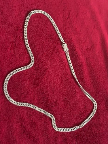 Corrente de prata 40g,modelo conhecido como Grumet ou Cubana (Miami Curb)