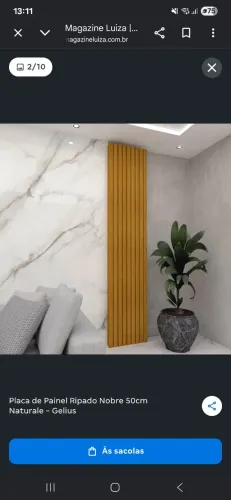  Qtd.    Placa de Painel Ripado Nobre 50cm Naturale - Gelius