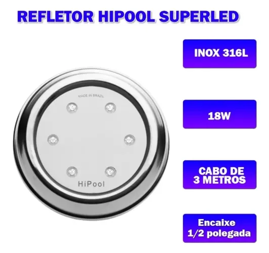 Refletor Iluminação Em Led Para Piscinas HiPool