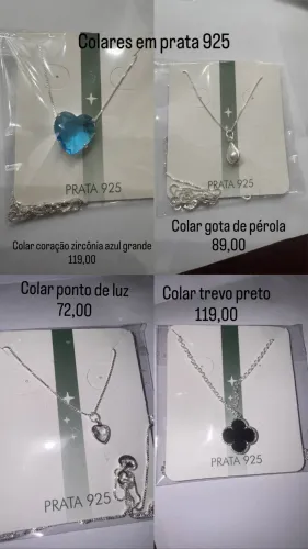 Joias em prata 925 novas