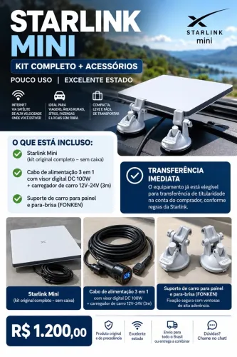 Starlink mini e acessórios