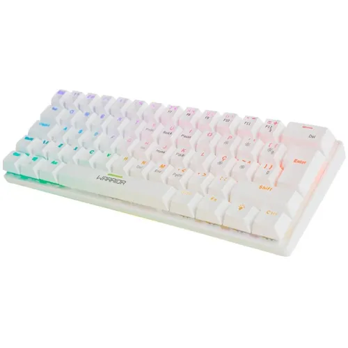 Teclado Mecânico Warrior Branco Switch Blue