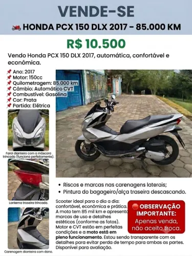 HONDA PCX 150 DLX 2017