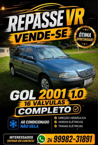 Volkswagen Gol Geração III Plus 1.0 MI 16V Gasolina Mec. 4P 2001
