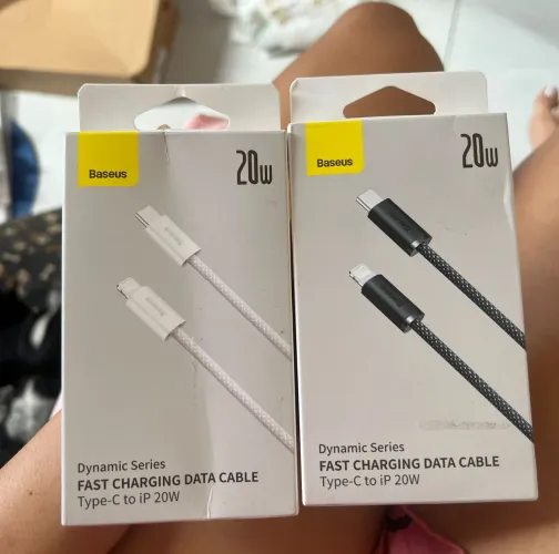 Cabo Iphone Baseus Turbo 20W Tipo C Lightning PD Carrgamento Rápido 1 Metro