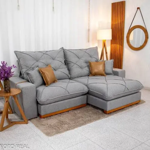 Sofá Retrátil luxo 2.50 largura Pillow 30 cm luxo