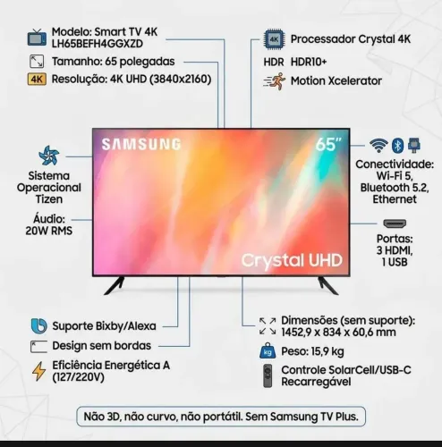 TV SAMSUNG 65 UHD 4K