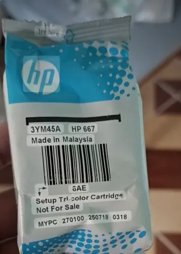 cartucho de tinta HP 667 colorido original (modelo 3YM45A).