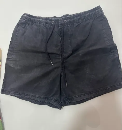 shorts masculino casual de cor preta tamanho P