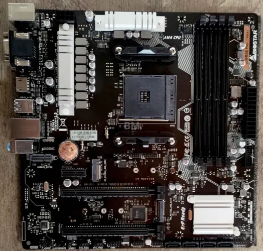 Kit am4 processador ryzen 5 5600g placa mãe biostar b550mx/e pro