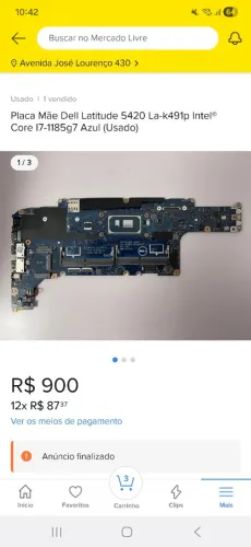 Placa mãe inspiron i7