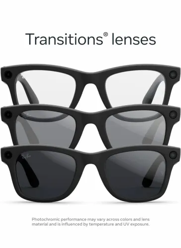 Ray-Ban Meta Wayfarer Gen 2 com lentes Transitions