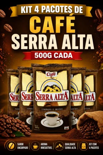 Café Serra Alta - kit com 4 pacotes de 500g cada.