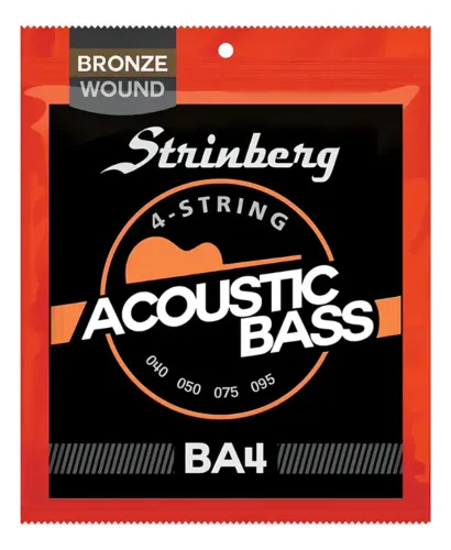 Encordoamento Strinberg Baixolão BA4 4 Cordas Calibres 040 050 075 095