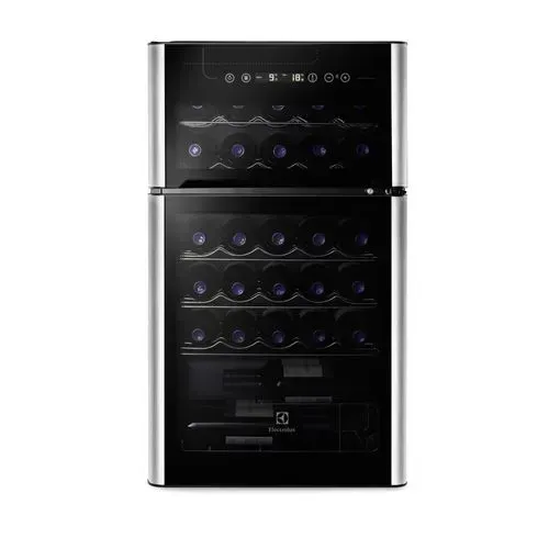 Adega Vinho Climatizada Electrolux 29 Garrafas 2 Portas Dual Zone e Acabamento Inox ACD29